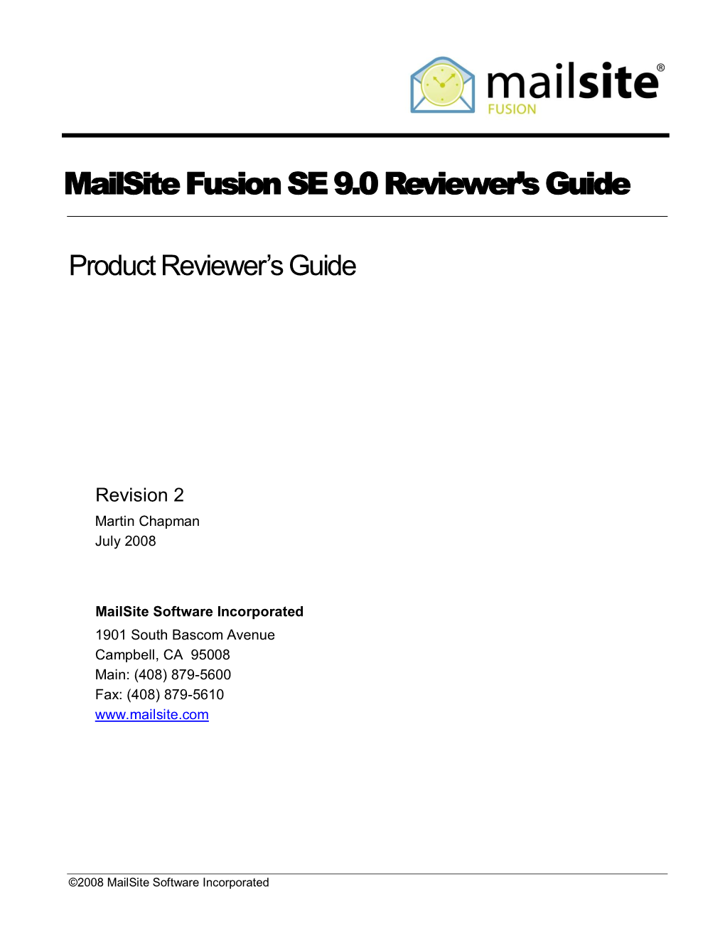 Mailsite Fusion SE 9 Reviewer's Guide 2