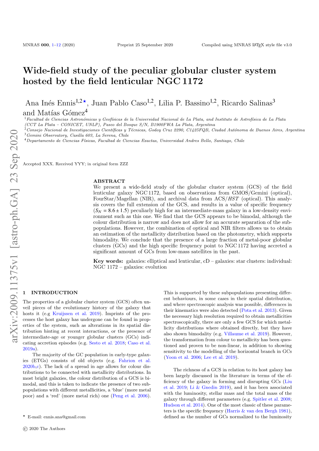 Wide-Field Study of the Peculiar Globular Cluster System Hosted By