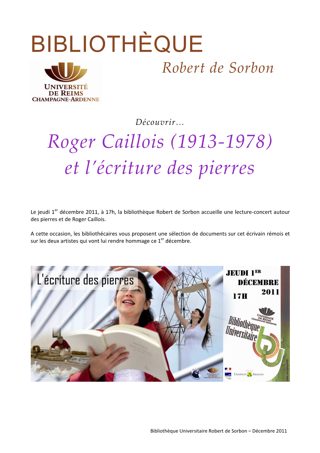 Bibliographie Roger Caillois