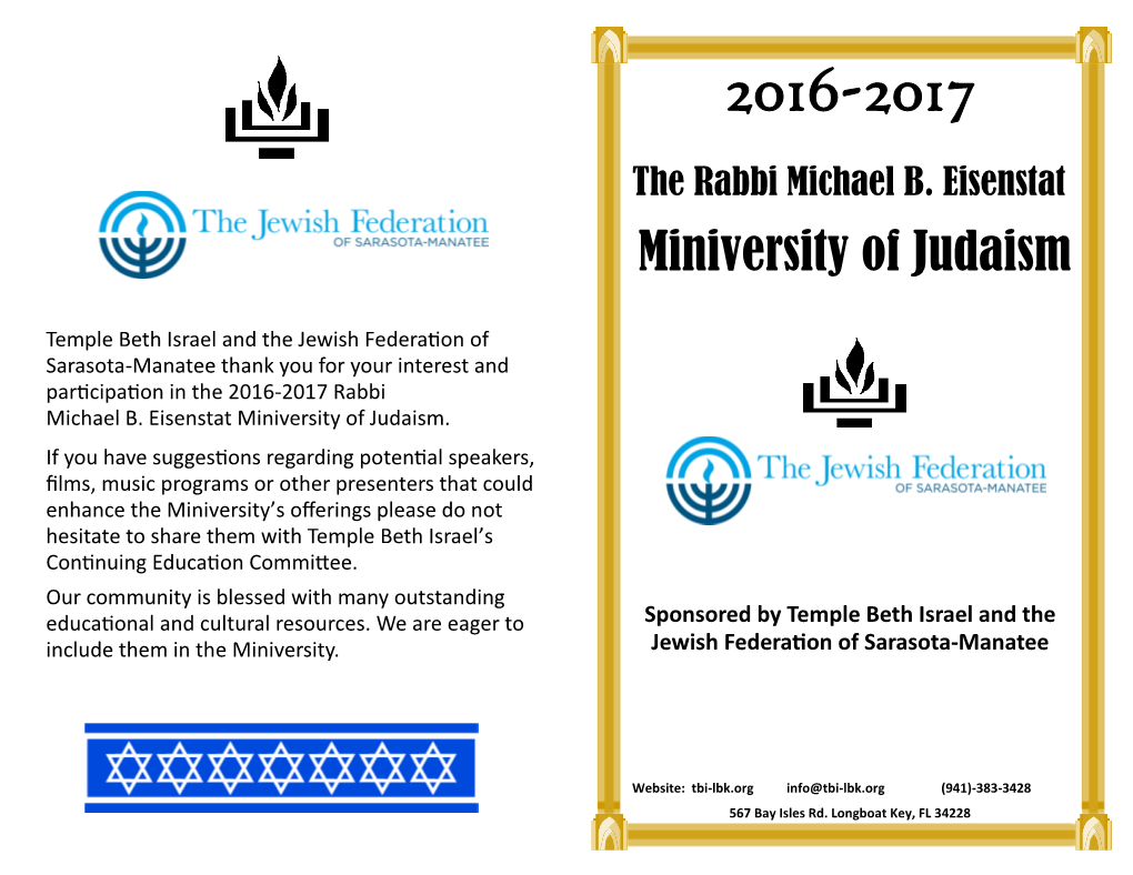 Miniversity of Judaism