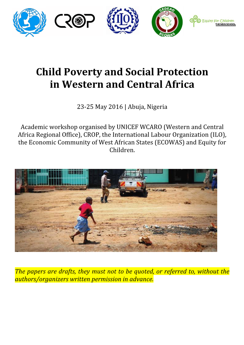 Child Poverty and Social Protection in Western and Central Africa