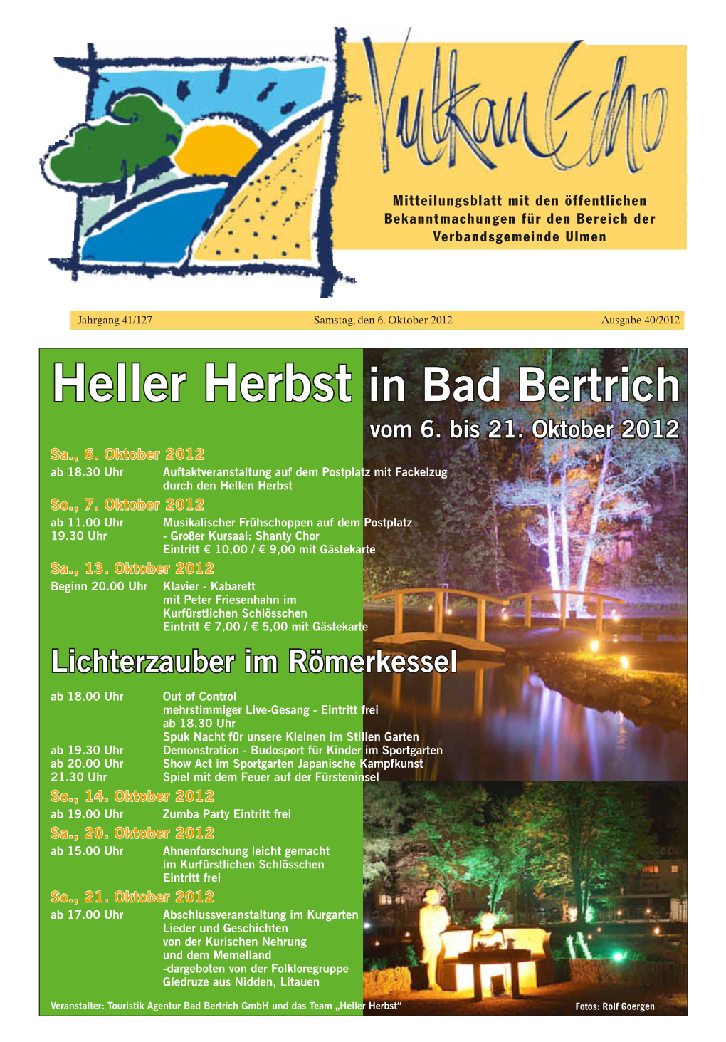 Heller Herbst in Bad Bertrich Vom 6