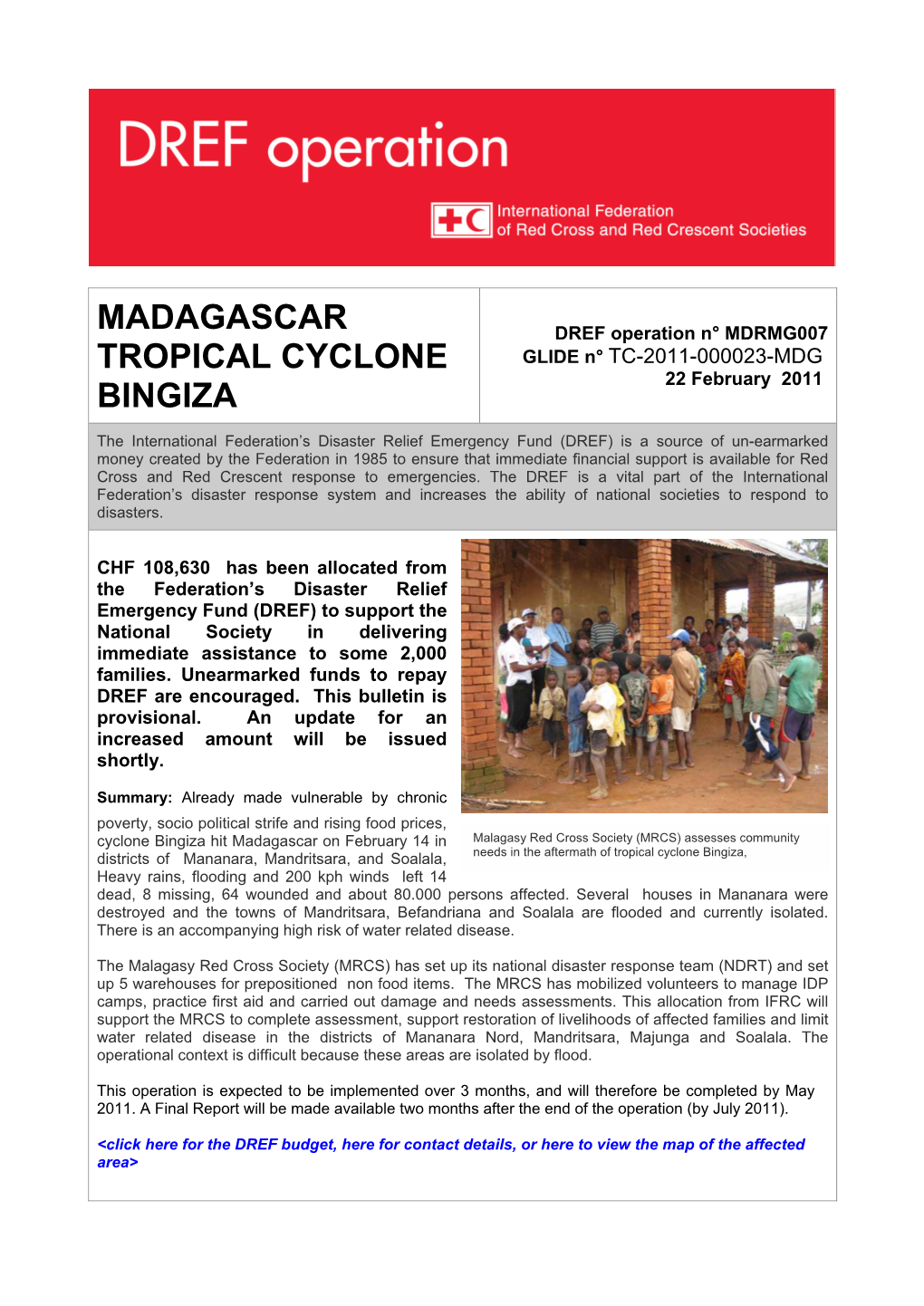 Madagascar Tropical Cyclone Bingiza Mdrmg007 22.02