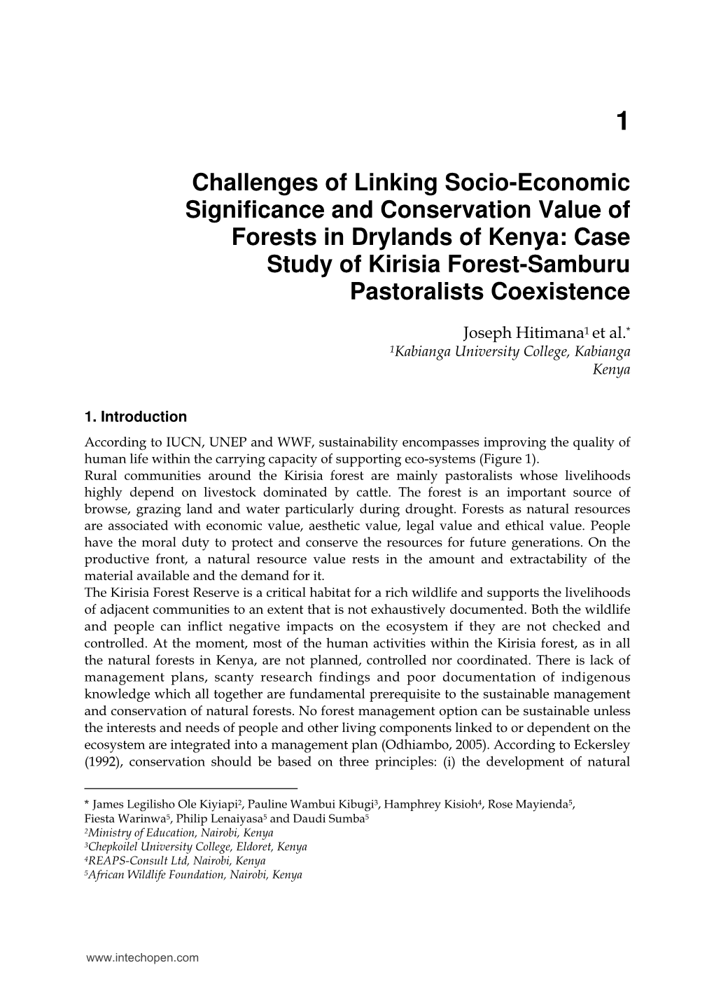 Challenges of Linking Socio-Economic Significance And