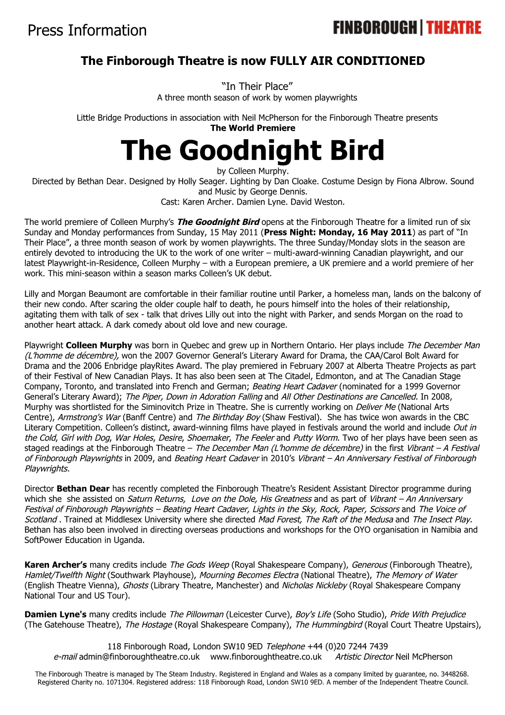 The Goodnight Bird by Colleen Murphy