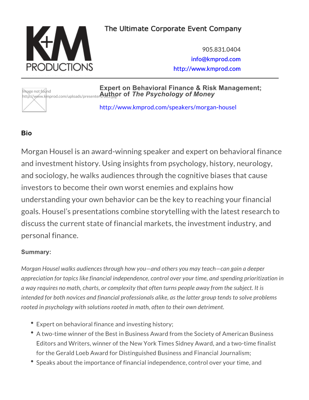 Morgan Housel | Speaker | Behavioral Finance