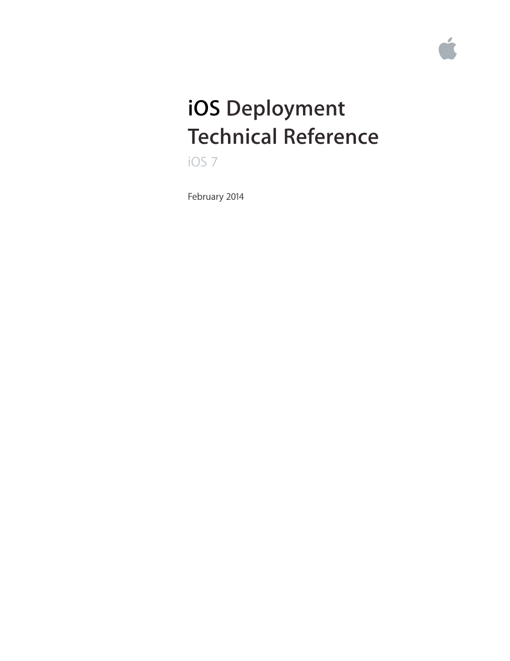 Ios Deployment Technical Reference Ios 7