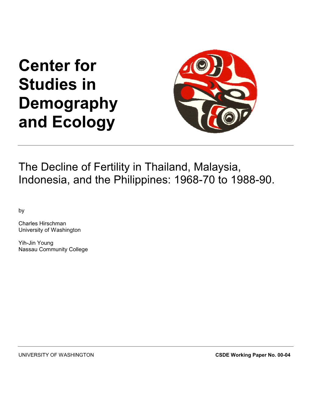 Center for Studies in Demography and Ecology