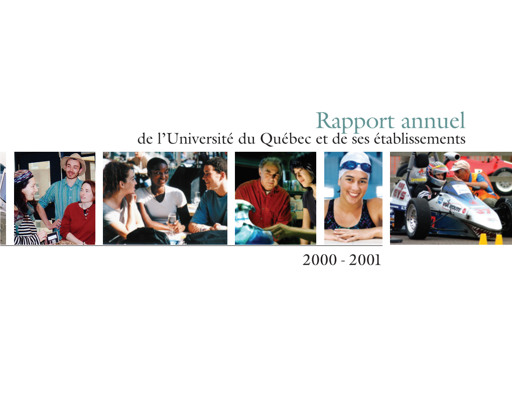 Rapport Annuel De L’Université Du Québec Et De Ses Établissements