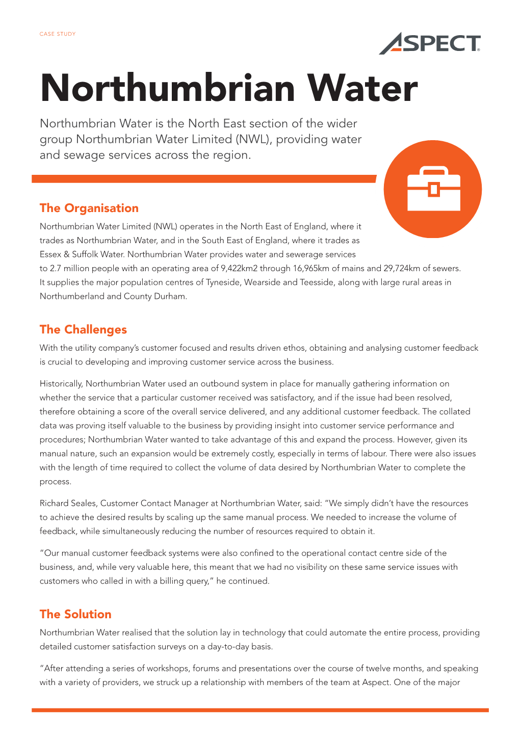 Northumbrian Water Case Study
