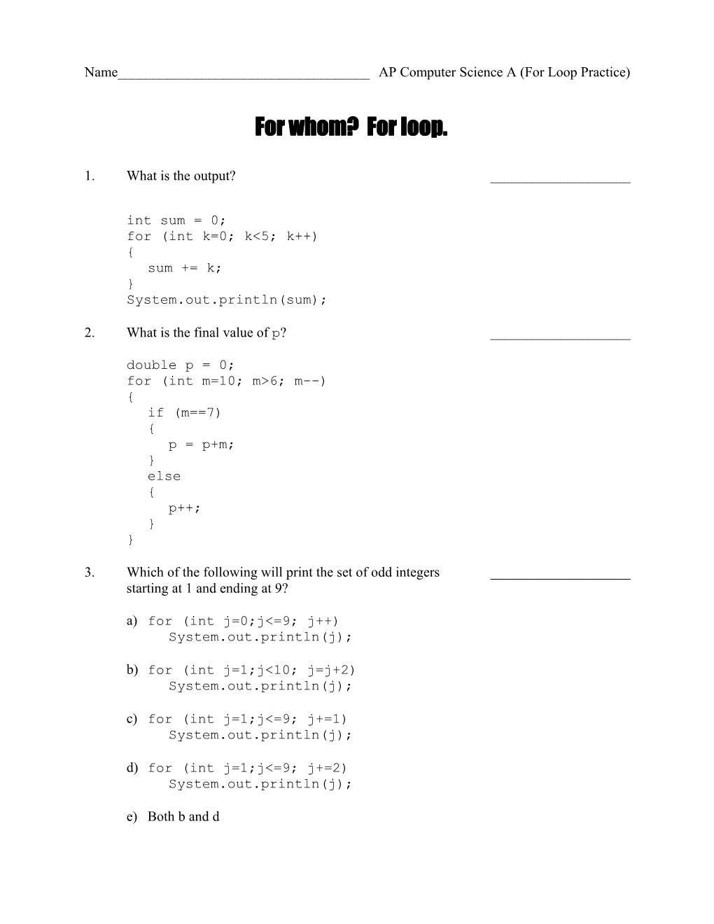 Chapter 3: Program Statements