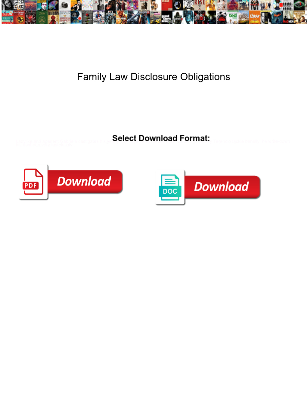 Family Law Disclosure Obligations