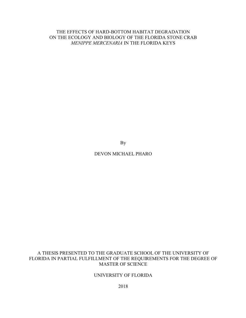 University of Florida Thesis Or Dissertation Formatting