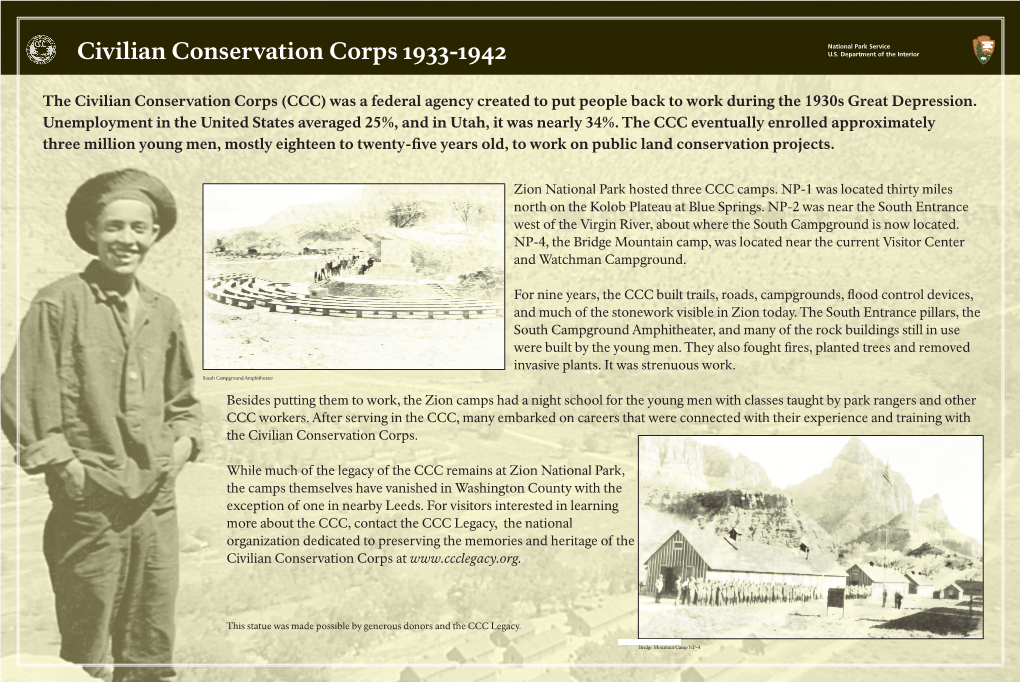 Civilian Conservation Corps 1933-1942 U.S