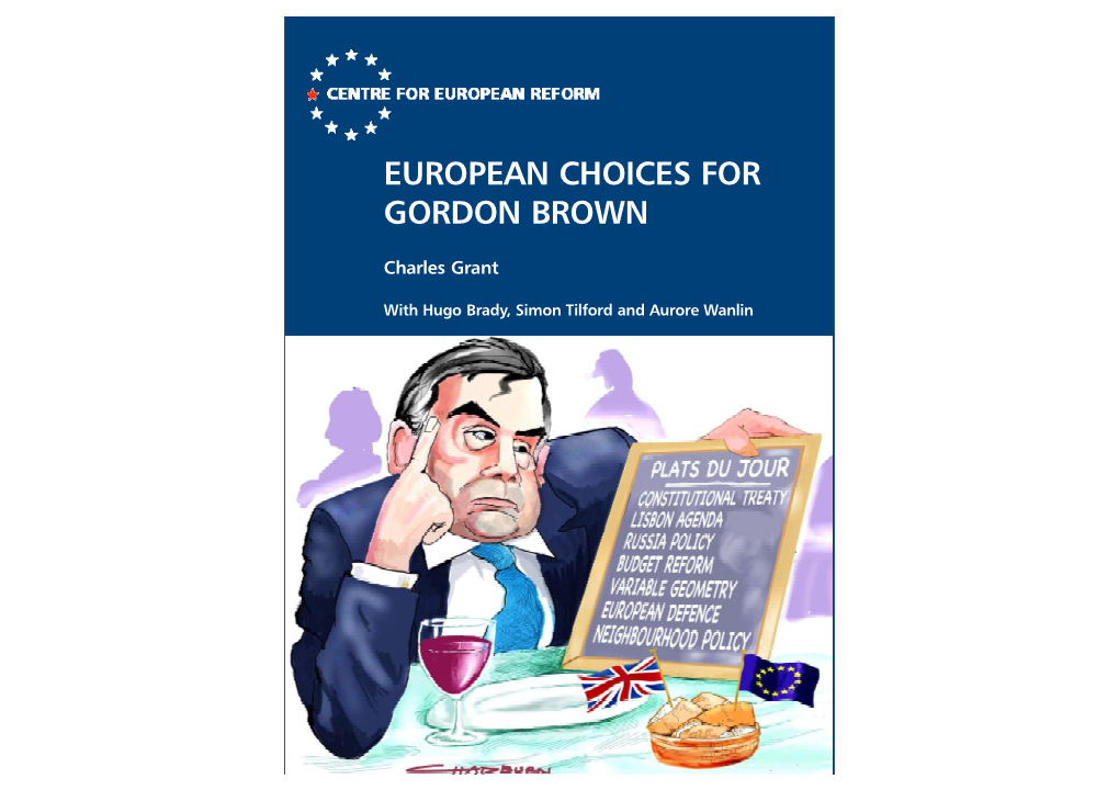 European Choices for Gordon Brown