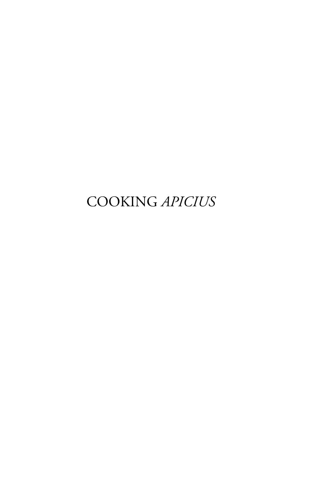 Cooking Apicius