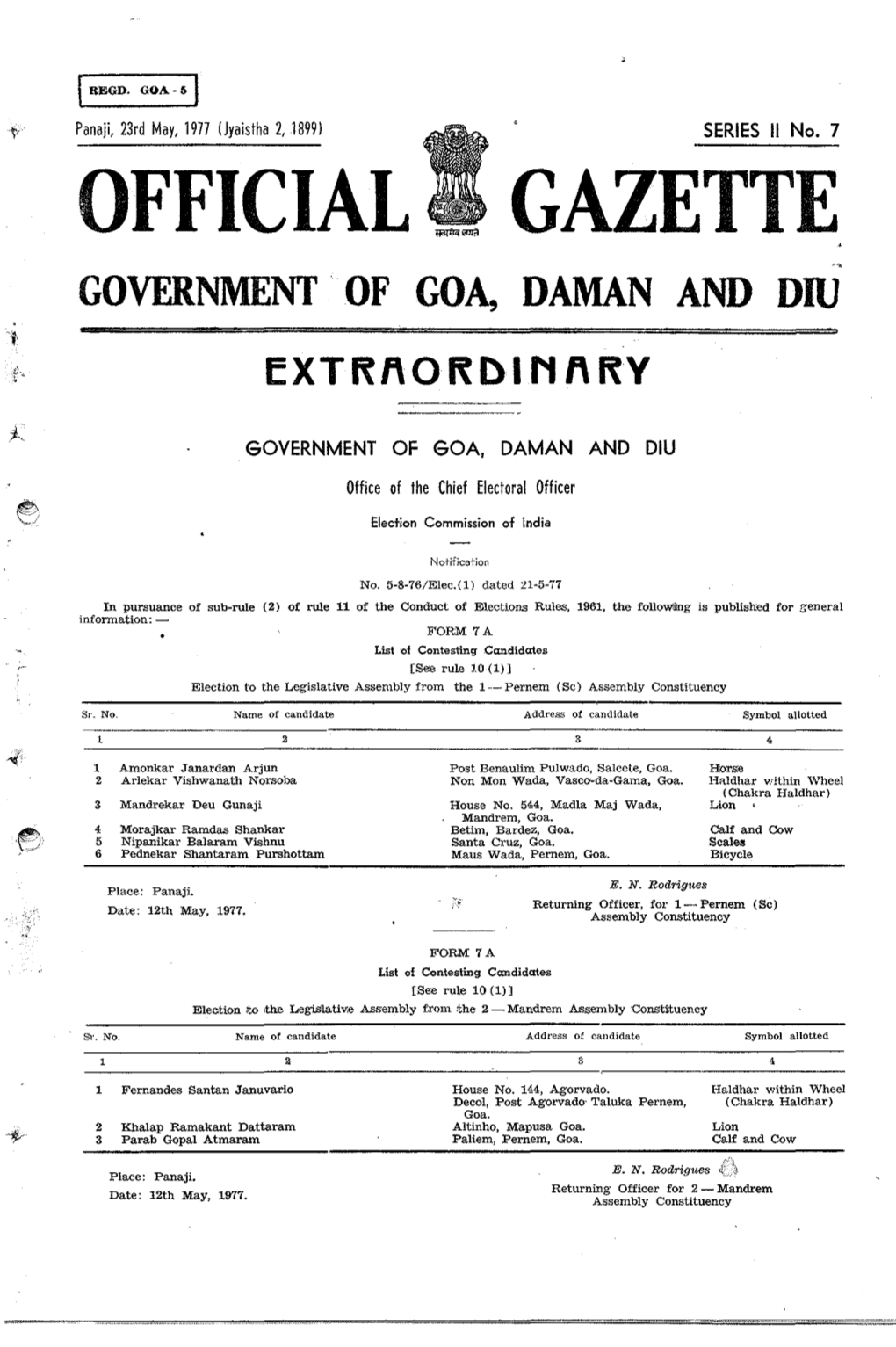 Official Gazette Government ··Of Goa, Daman and Diu