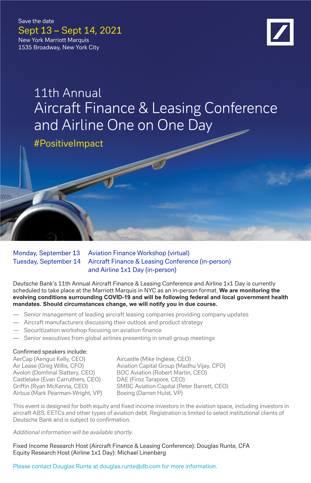 11Th Annual Aircraft Finance & Leasing Conference and Airline
