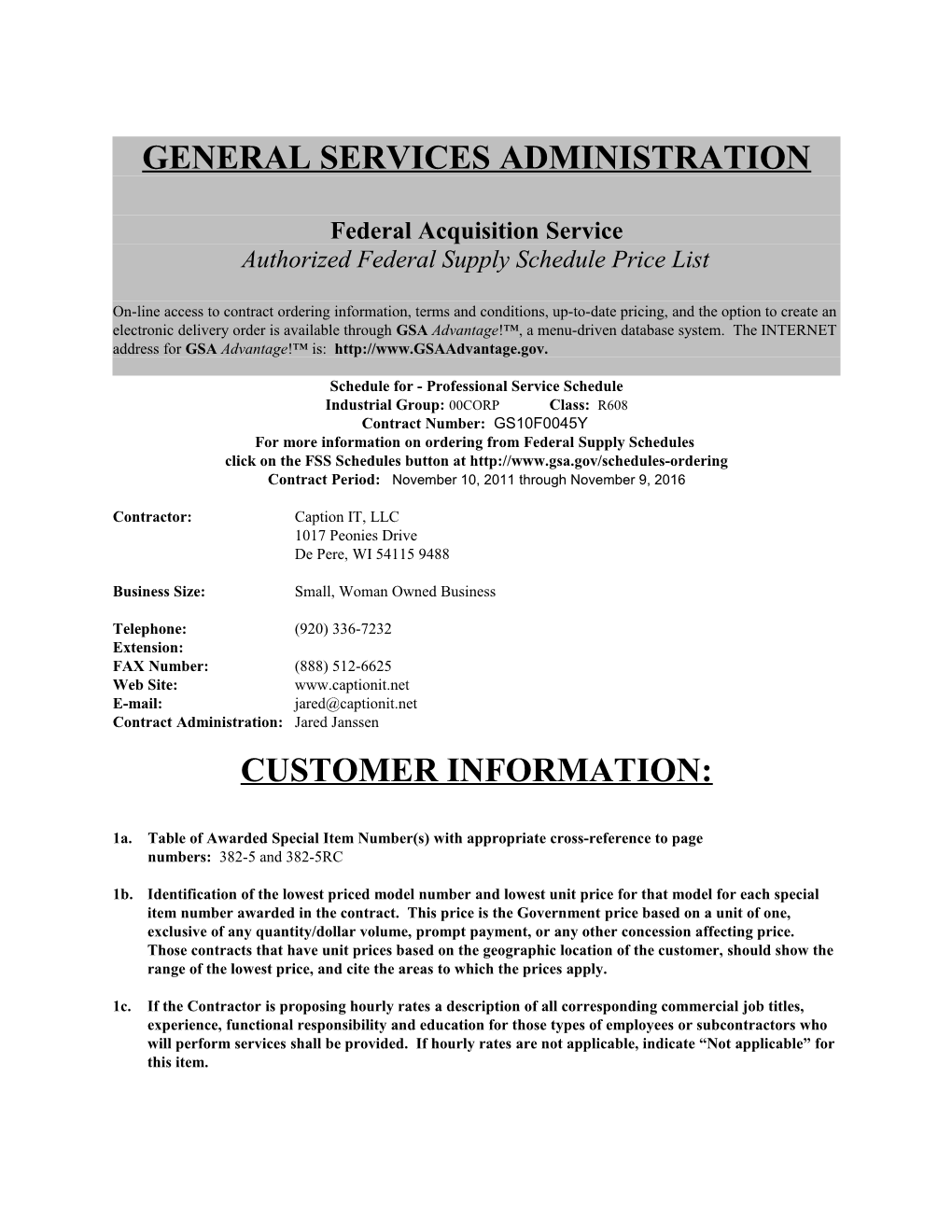 General Services Administration s22