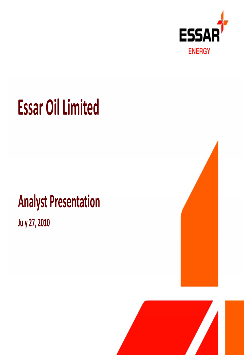 Q1 FY 2010-11 Analyst Presentation