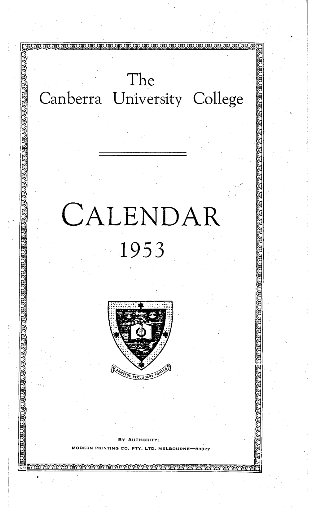 Calendar 1953