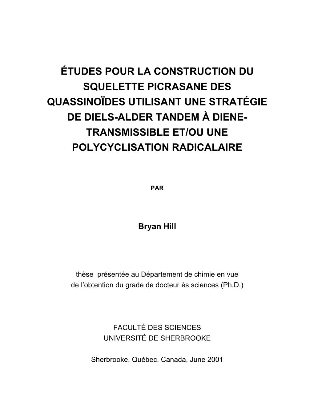 Études Pour La Construction Du