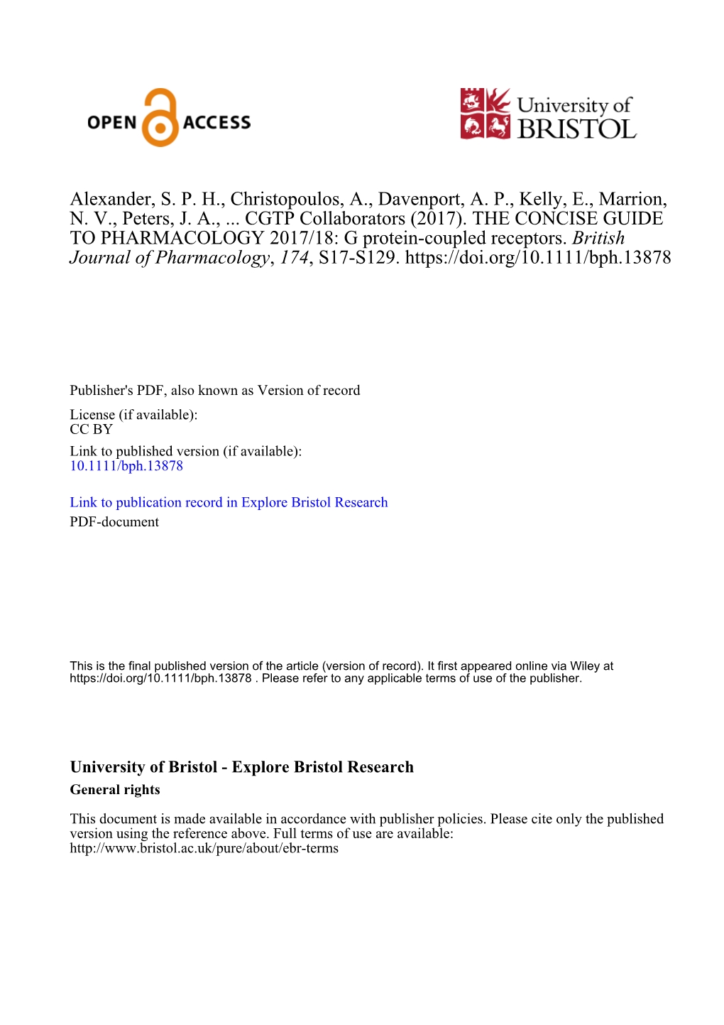 G Protein-Coupled Receptors