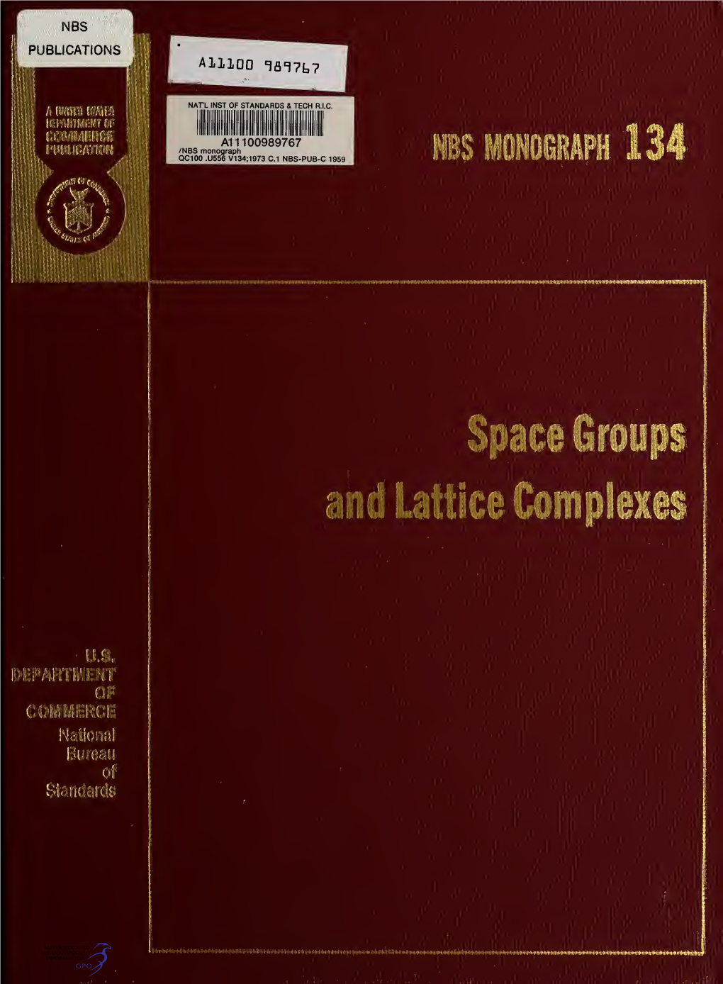 Space Groups and Lattice Complexes ; —