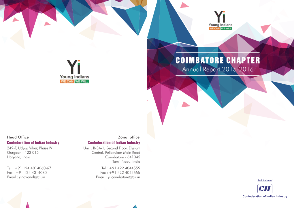 COIMBATORE CHAPTER Annual Report 2015-2016