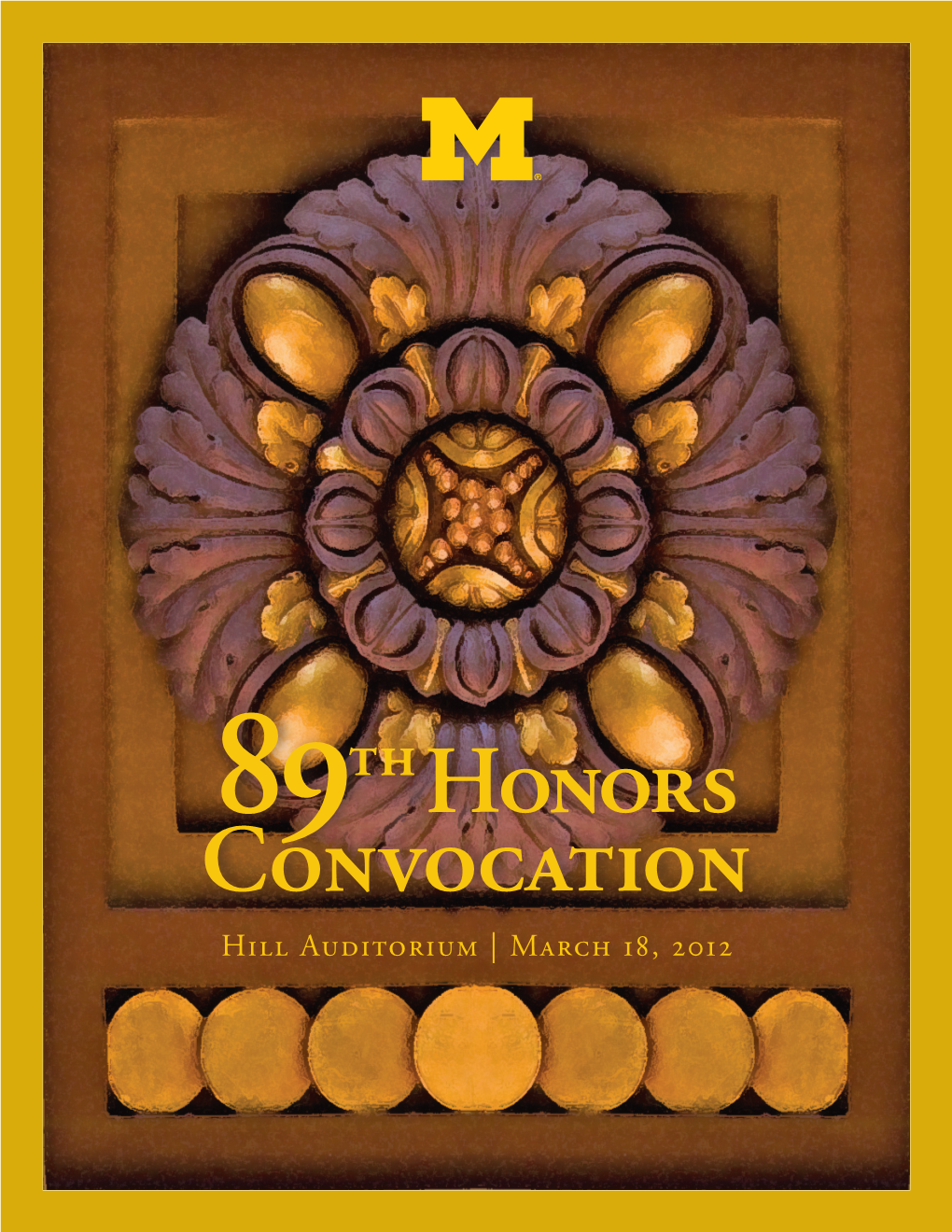 2012 Honors Convocation Program