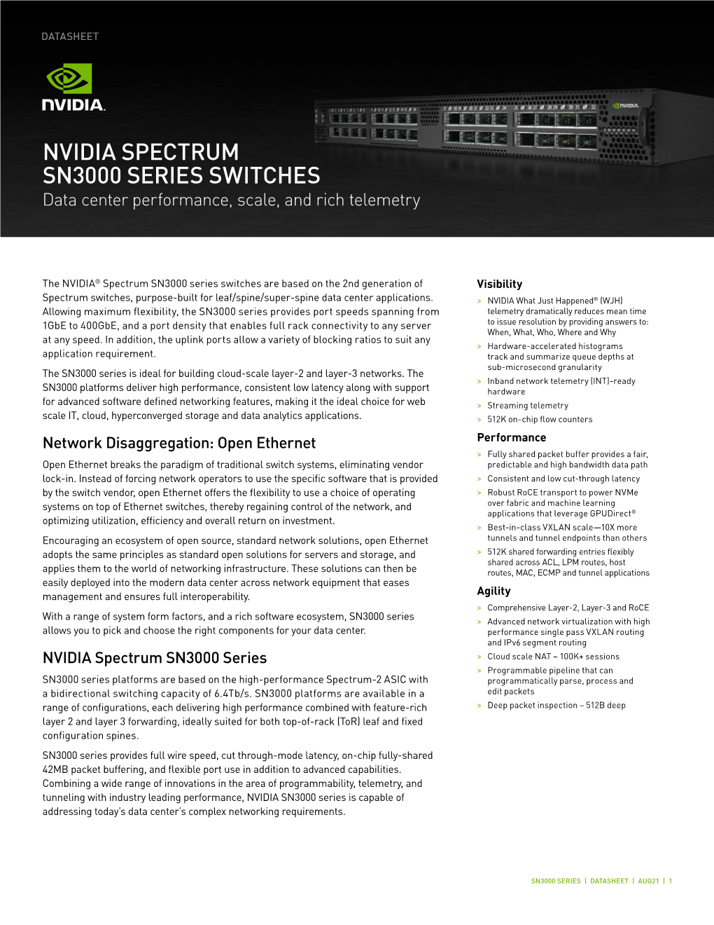 Nvidia Mellanox Sn3000 Series Switches
