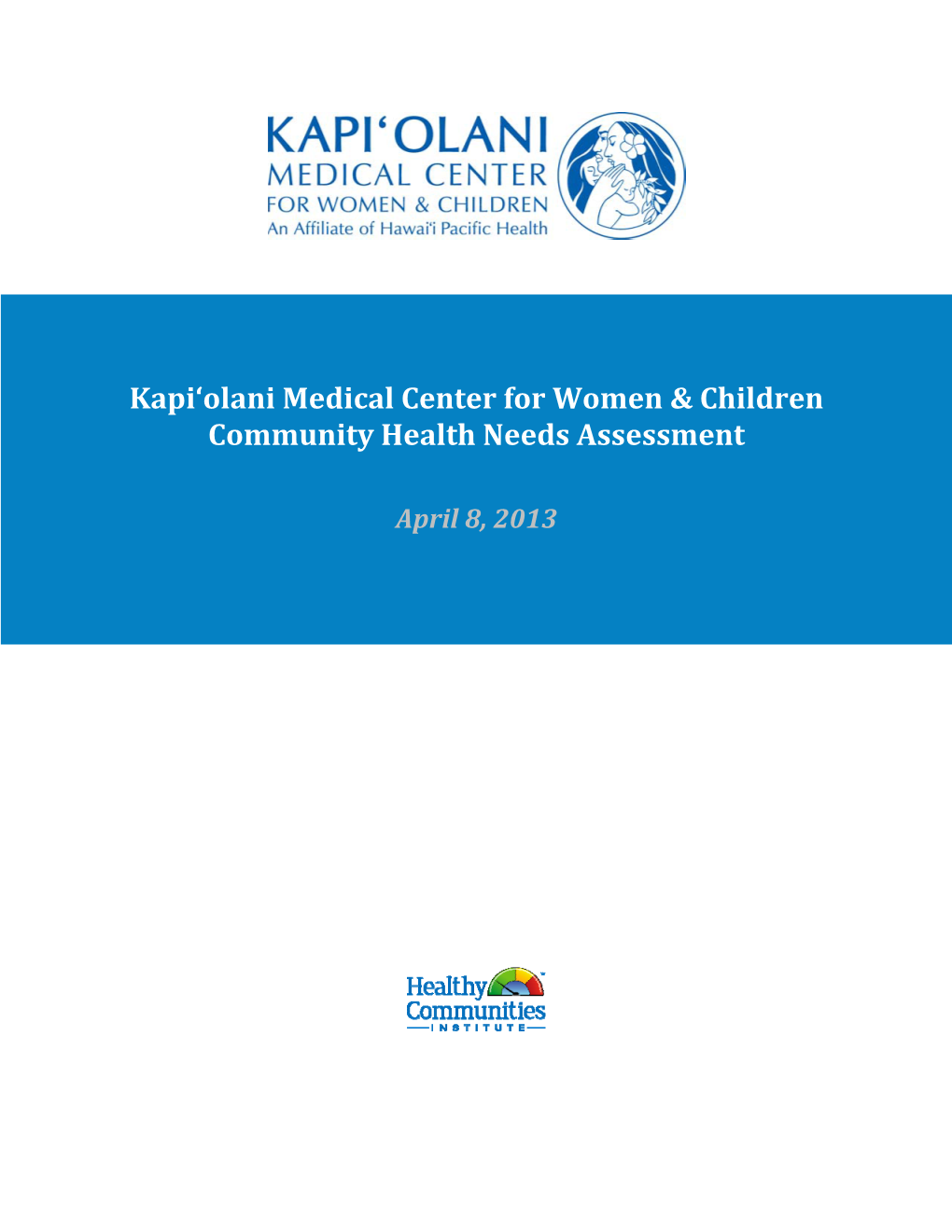 Kapi'olani Medical Center for Women & Children Community Health