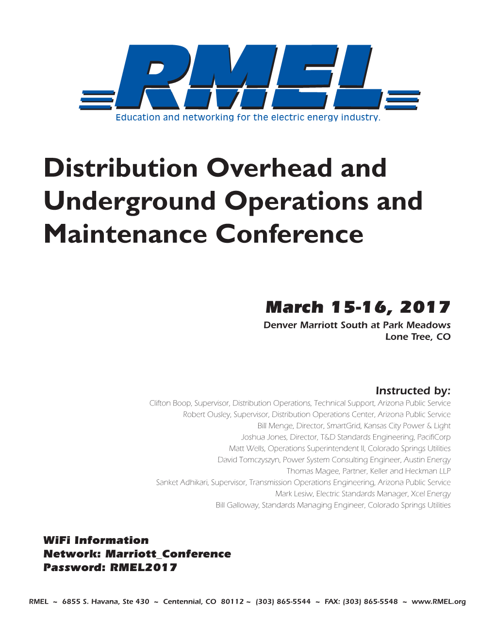 Distribution Overhead and Underground Operations and Maintenance Conference