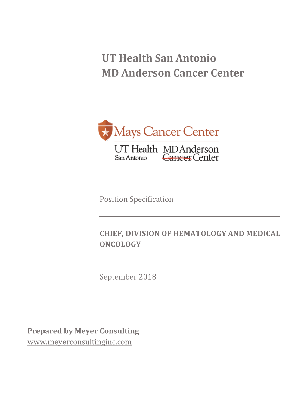 UT Health San Antonio MD Anderson Cancer Center