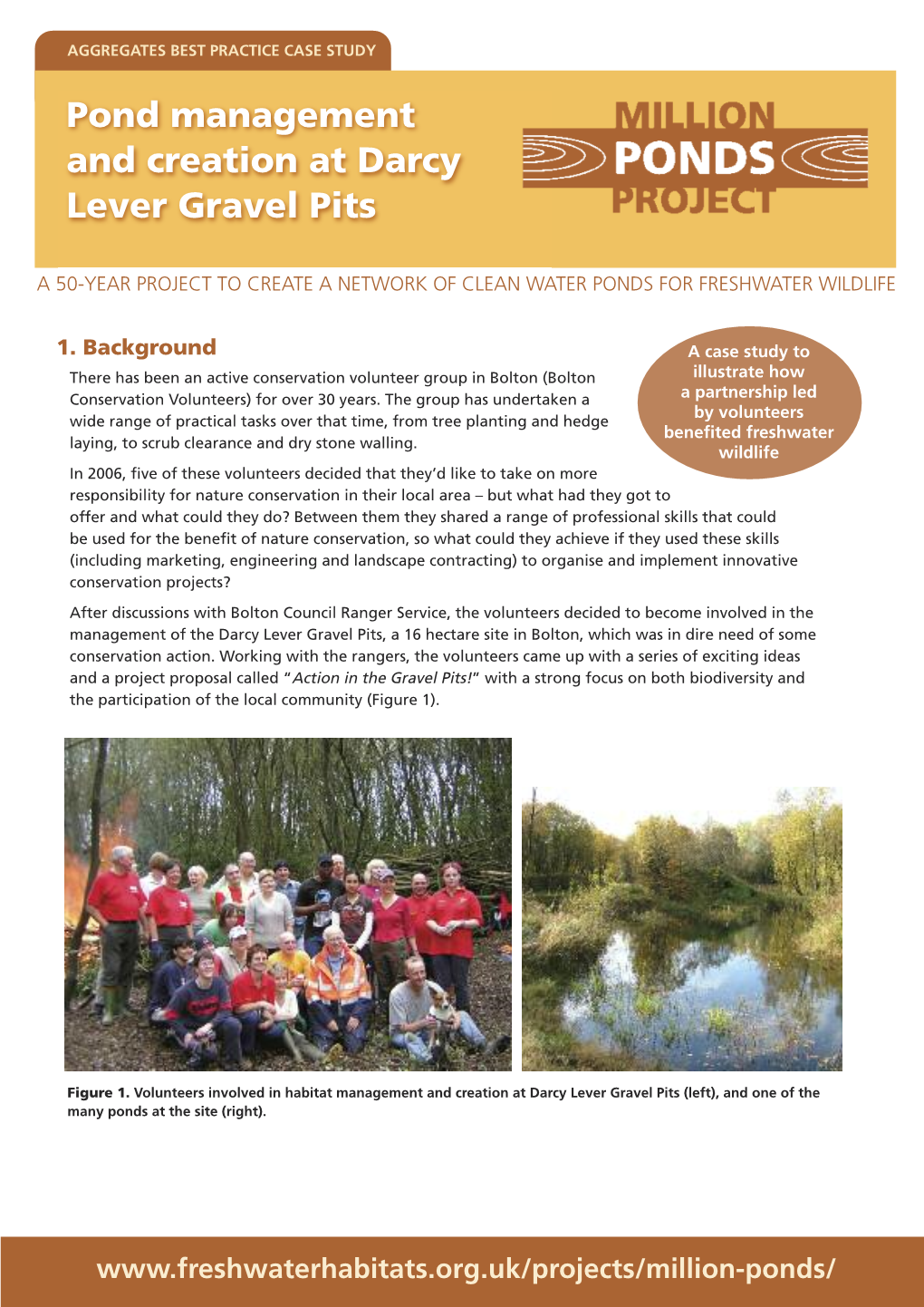 Pond Management and Creation at Darcy Lever Gravel Pits