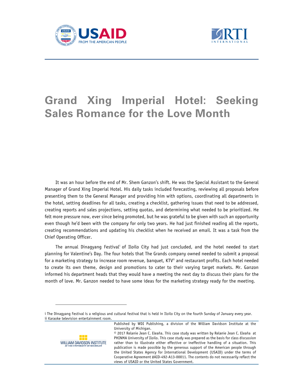 Grand Xing Imperial Hotel: Seeking Sales Romance for the Love Month