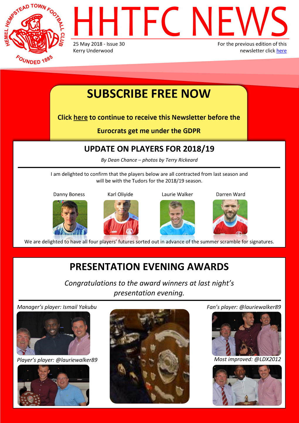 Presentation Evening Awards