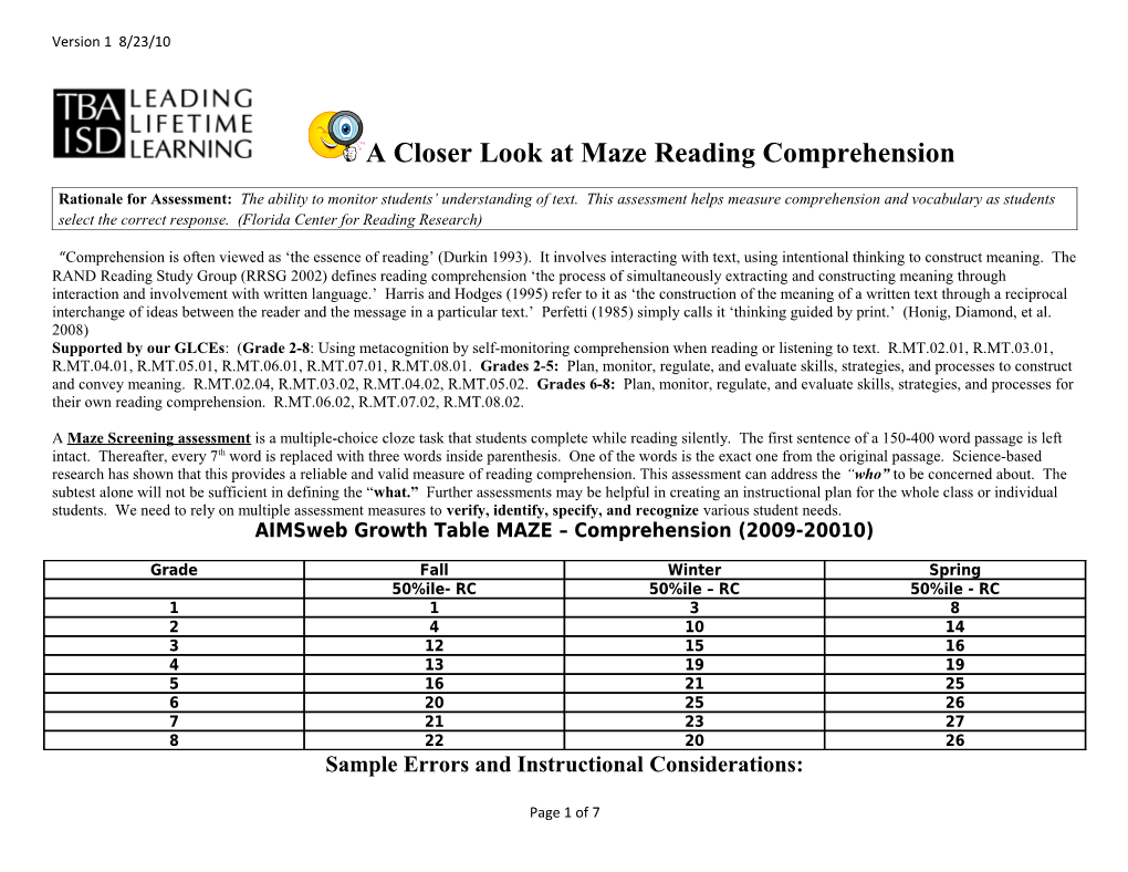 A Closer Look at a Phoneme Segmentation Subtest