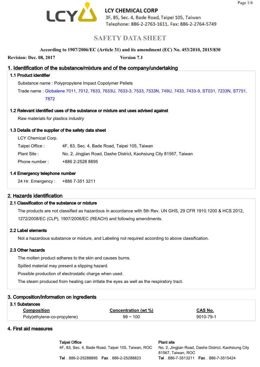 Safety Data Sheet