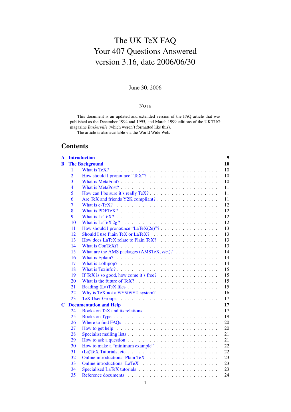 The UK Tex FAQ Your 407 Questions Answered Version 3.16, Date 2006/06/30