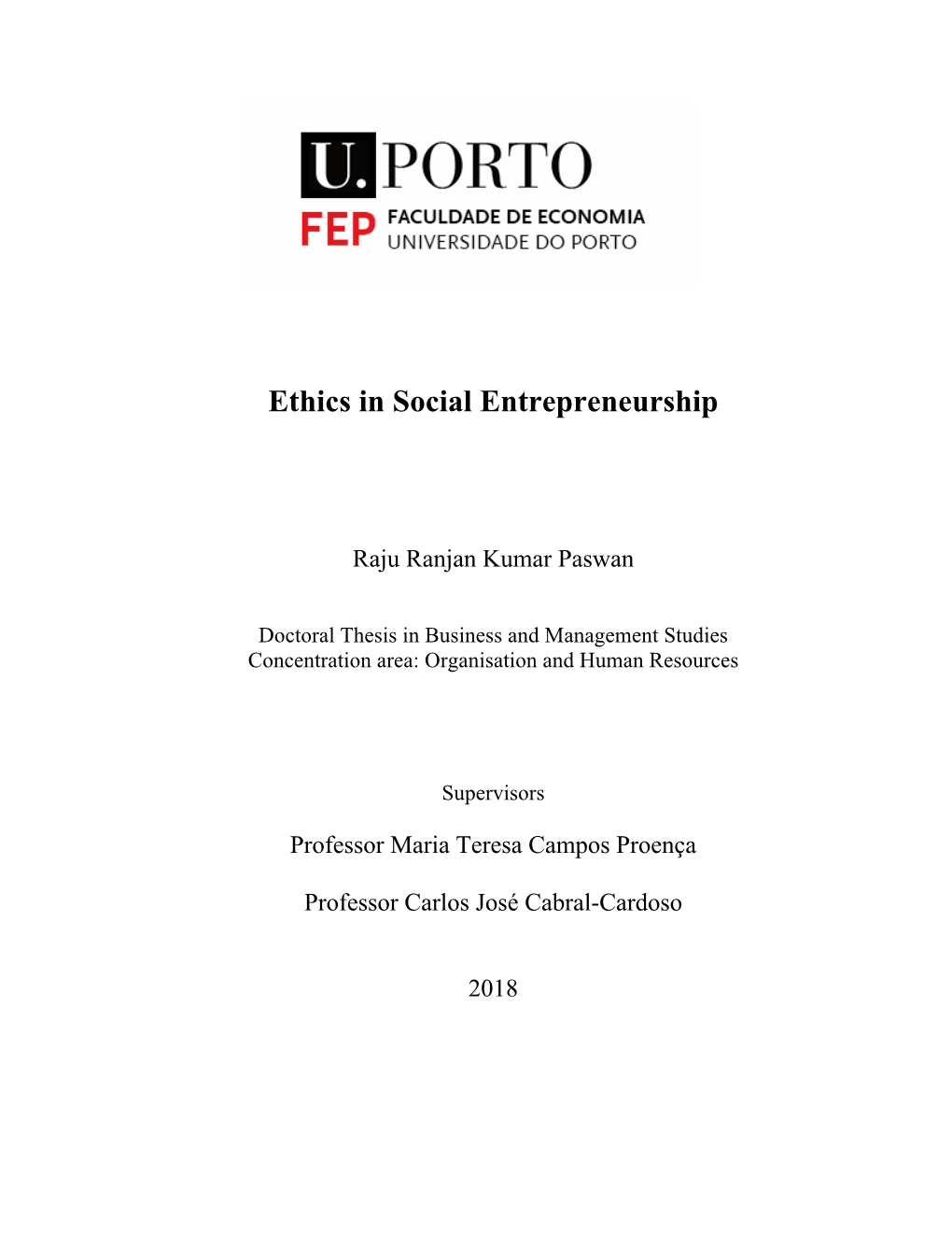 Ethics in Social Entrepreneurship