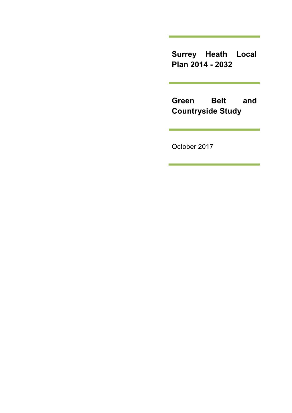 Surrey Heath Local Plan 2014 - 2032