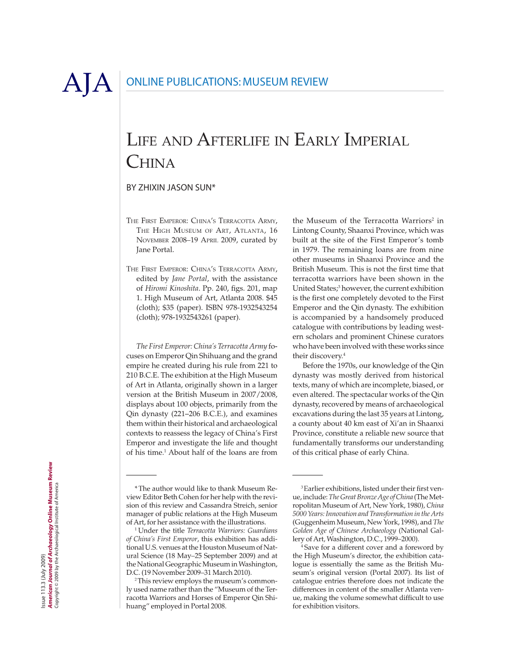 Life and Afterlife in Early Imperial China