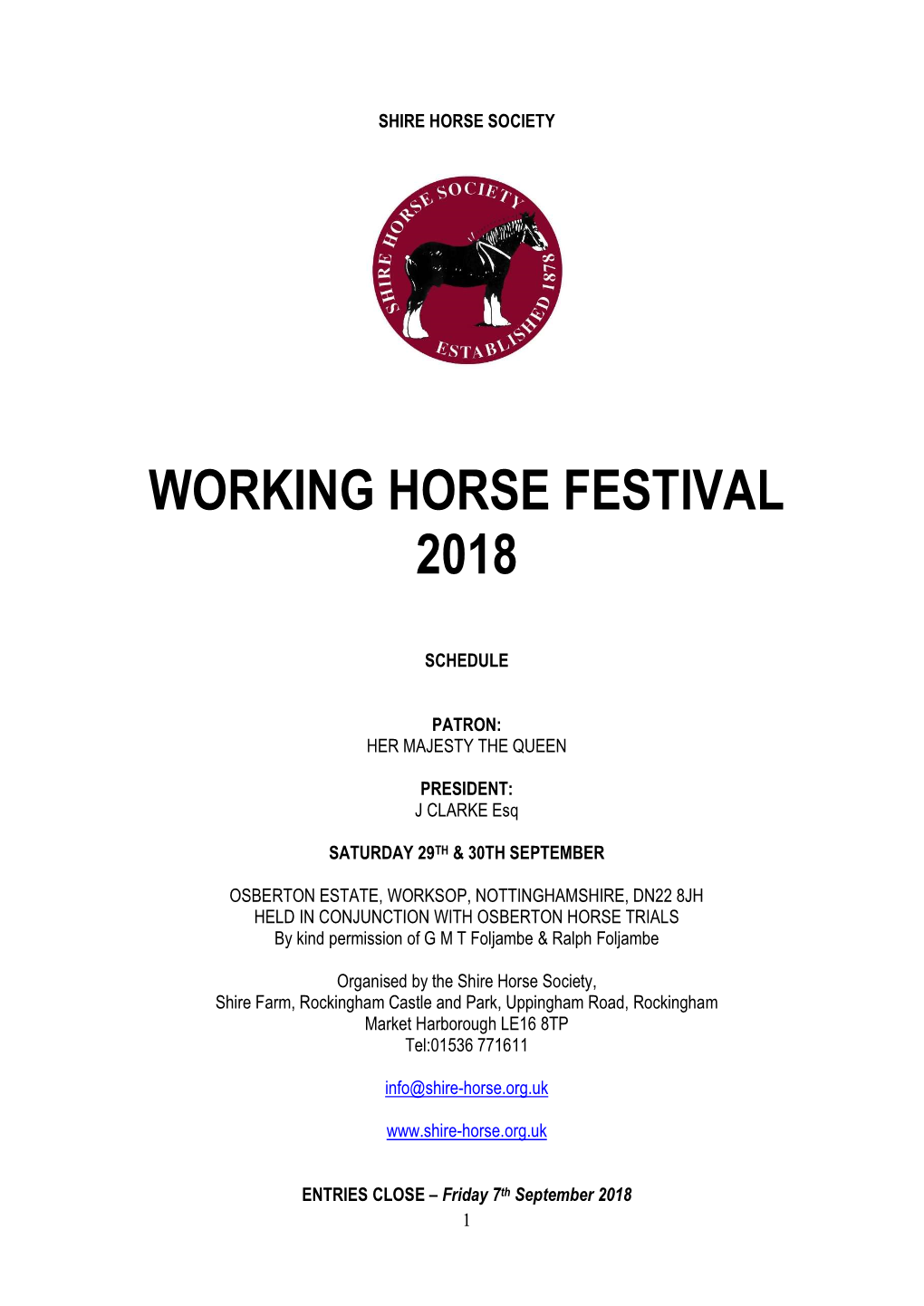 Working Horse Festival 2018