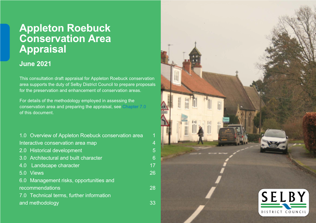 Appleton Roebuck Conservation Area Appraisal June 2021