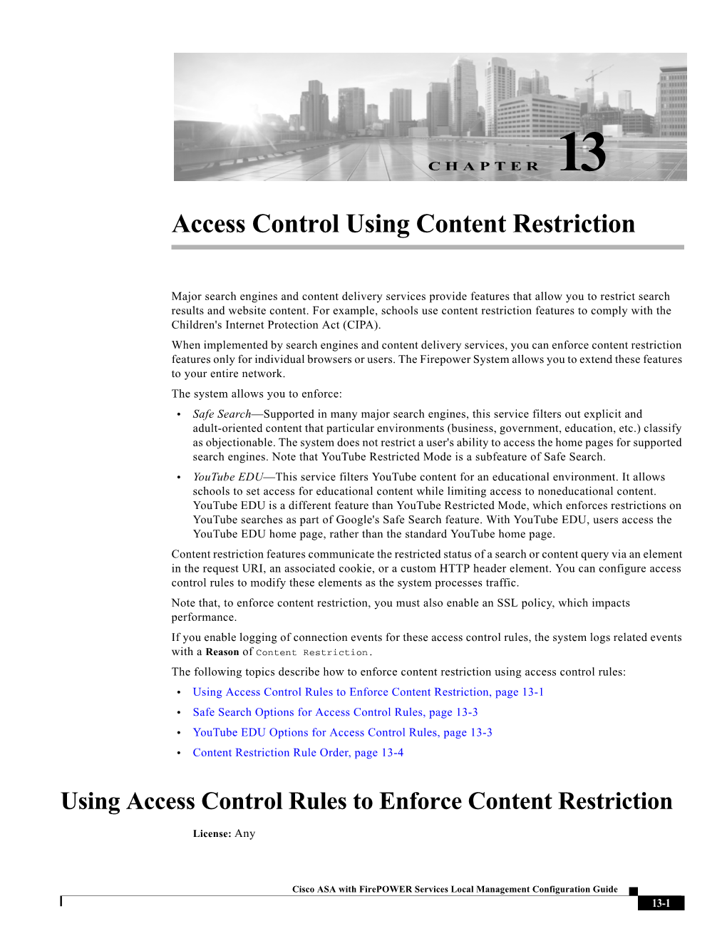 Access Control Using Content Restriction