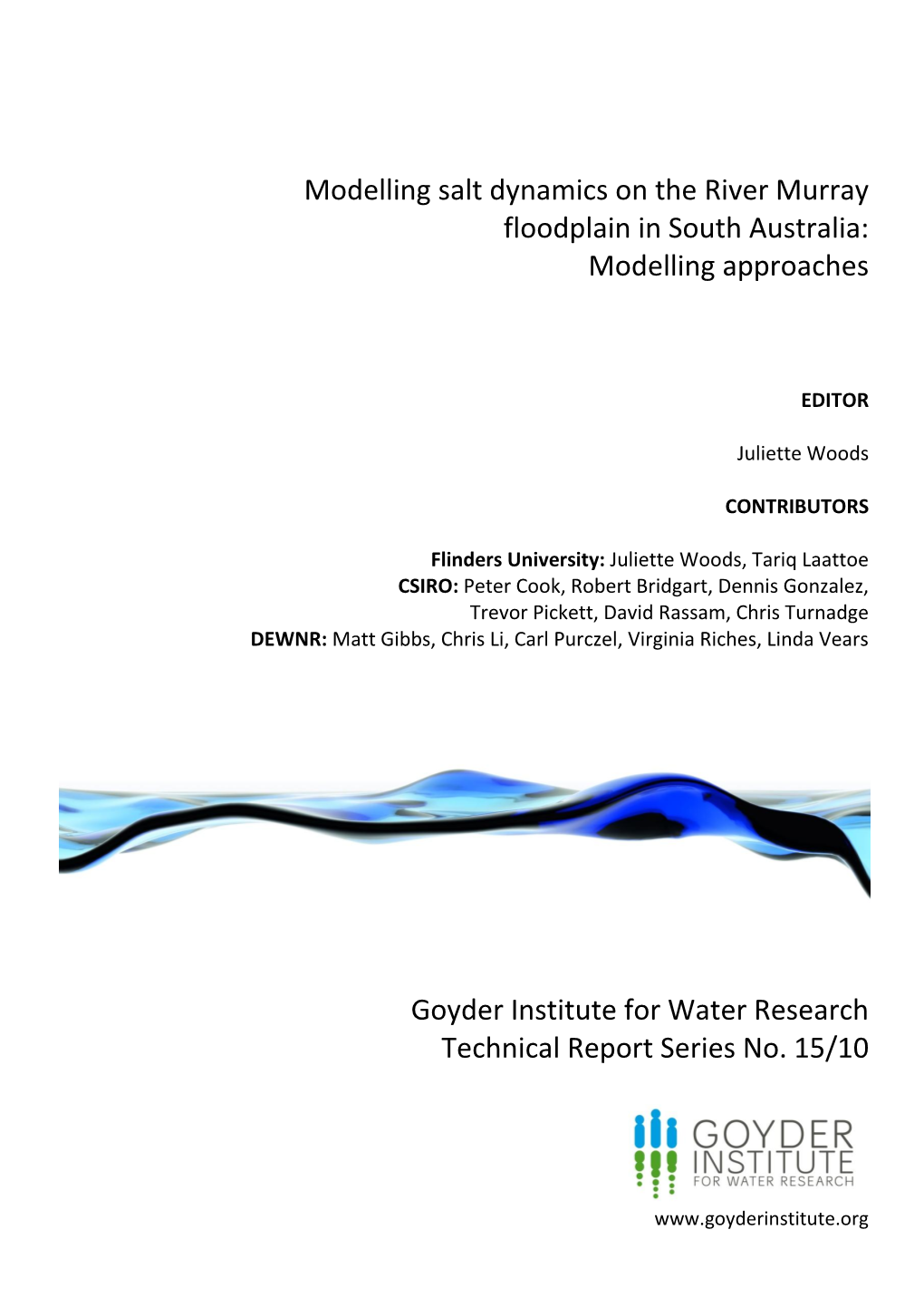 Modelling Salt Dynamics on the River Murray Floodplain in South Australia: Modelling Approaches