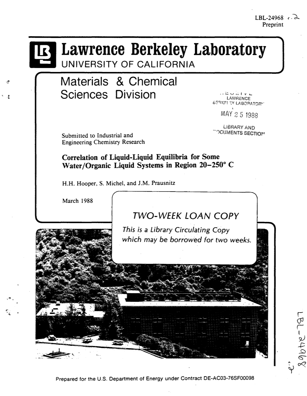 Lawrence Berkeley Laboratory UNIVERSITY of CALIFORNIA