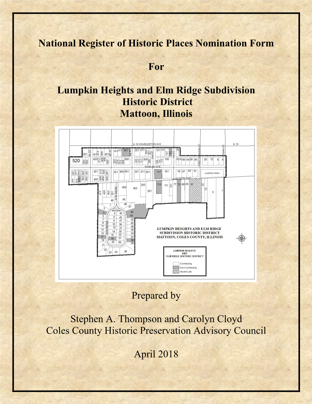National Register of Historic Places Nomination Form
