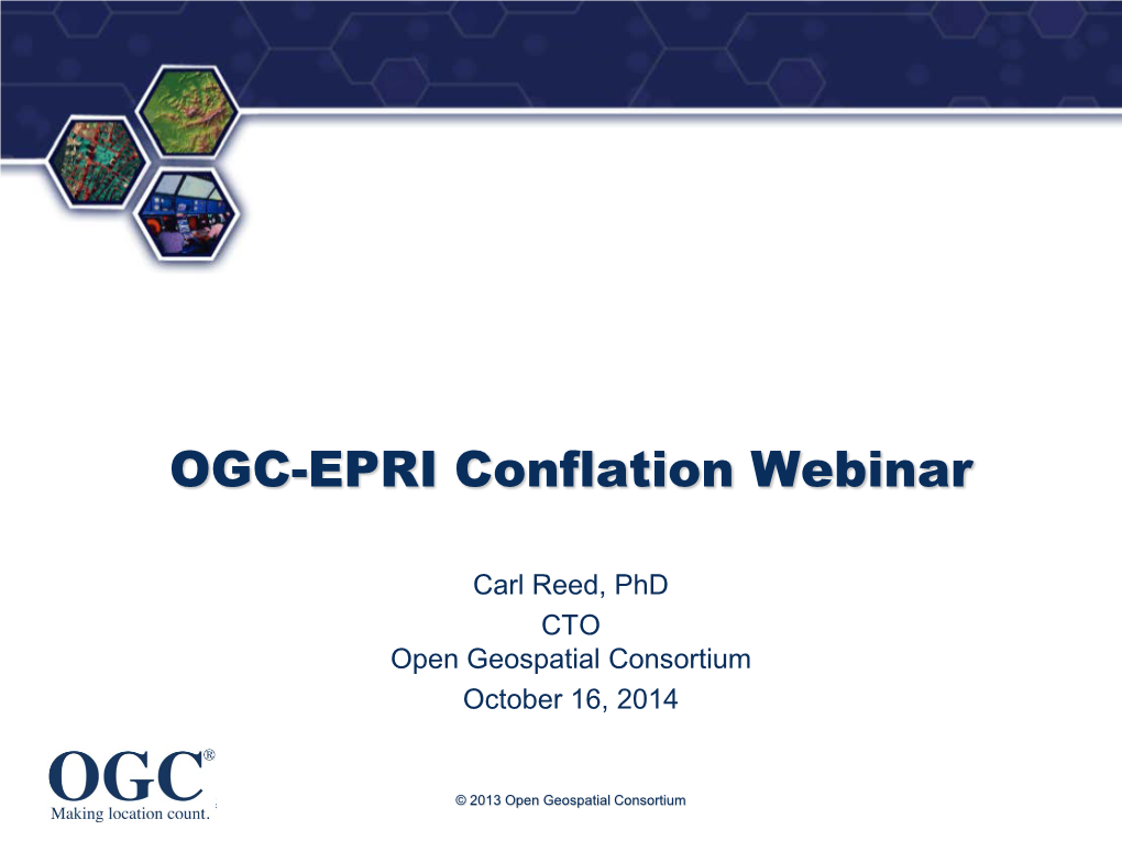 OGC-EPRI Conflation Webinar